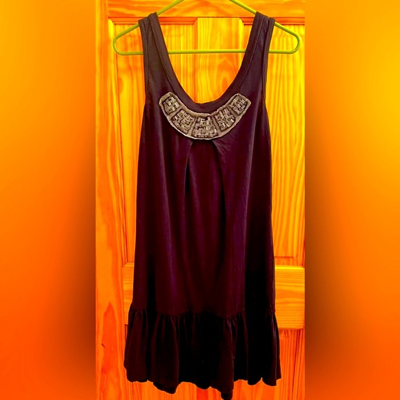 Rebecca Taylor beaded dress! Floaty, comfy w/ glamorous metal-beading details - Picture 9 of 11